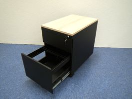 Bürokorpus schwarz/Akazie Dekor
