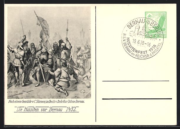 Cancelleria postale: Bernau / Mark, Die Hussiten vor der Stad – Usato da Berlin venduto da bartko-reher