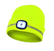 GEBOL LED Kappe mit Reflektionsstreifen, gelb Stirnlampe