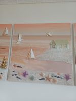 Tableaux set 3 Piece.Elegante Landschaft+Meer+Segel=Ferien