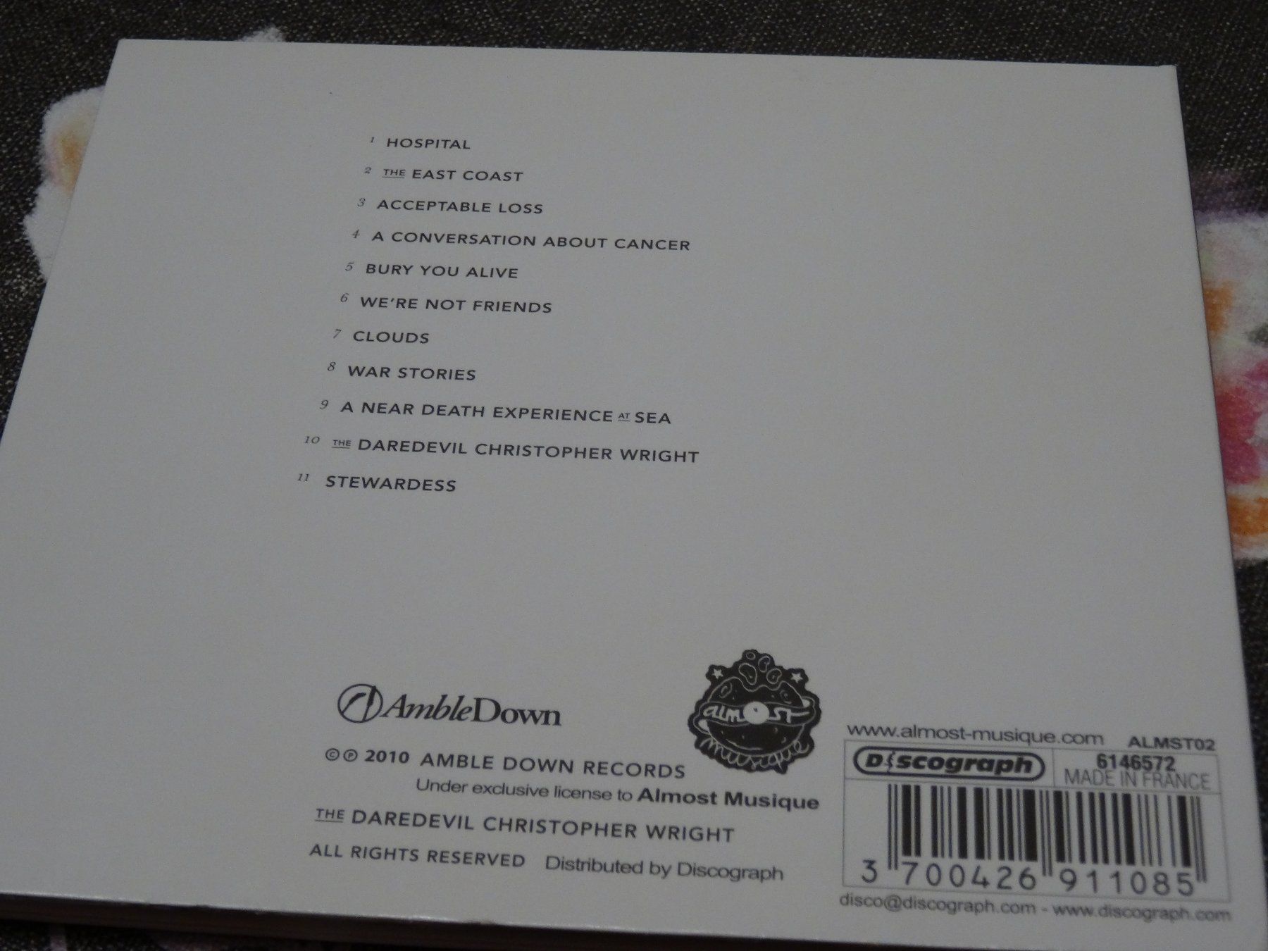 CDs: The Daredevil Christopher Wright - In Diference to a Broken – Gebraucht aus Olten von Disc-Ausverkauf 1