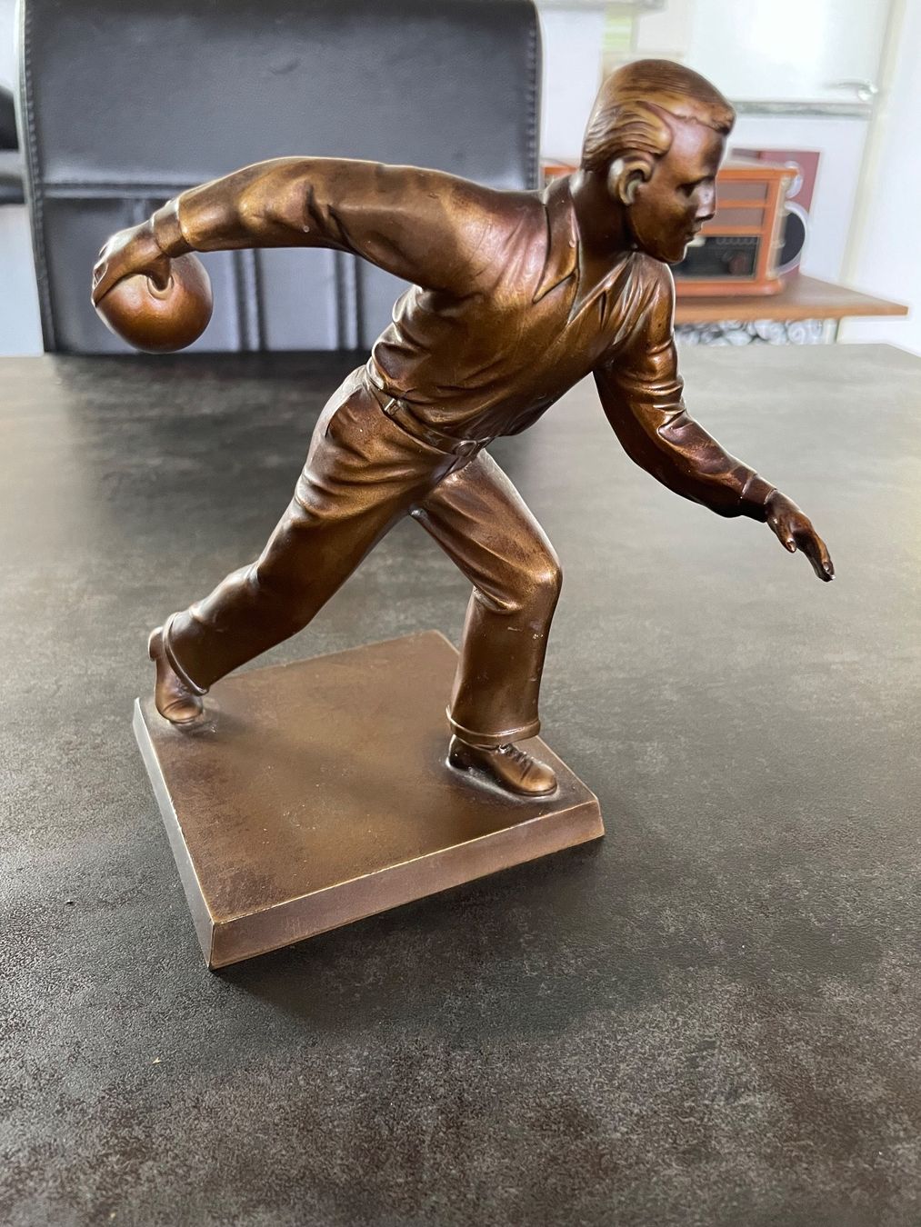 Statuette: Ancienne Sculpture Bowling en Régule – Usato da Vallamand venduto da Bricbracbroc82 1