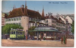 NEUCHÂTEL Place Pury, Tram Nr. 6