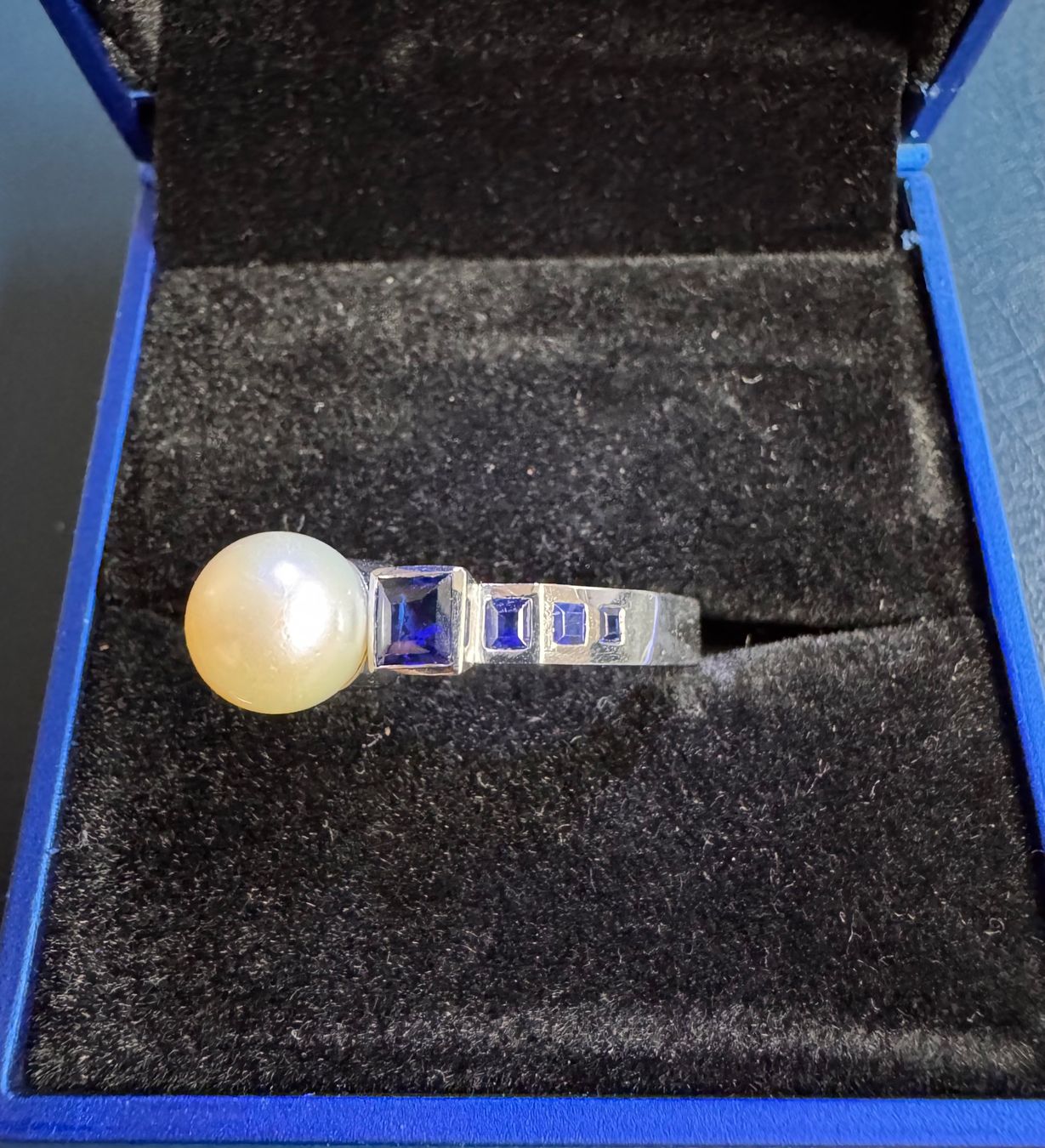 Wunderschöner Gold Ring mit Süsswasserperle und Saphiren 💍 (Gebraucht ...