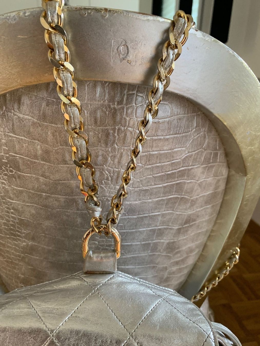 Chanel Borse da donna: Chanel Duma Rucksack Vintage 1992 Silber – Usato da Chur venduto da GIANSILVES76 2