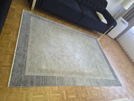 Teppich rechteckig grau gemustert Top Zustand