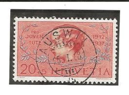 AUSWIL 25.01.38 auf Zu#J83 Mi#316 Vollstempel [3B2]