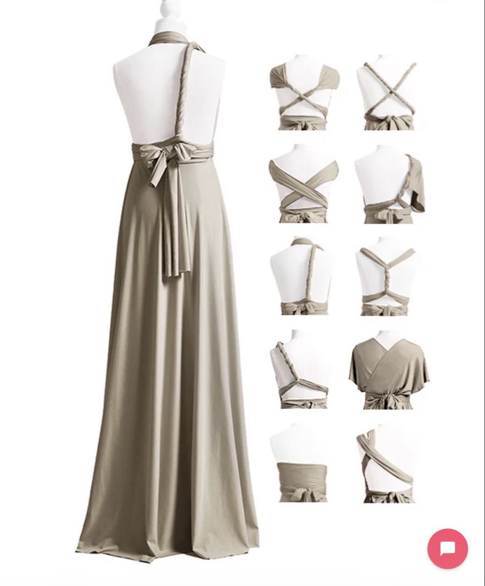 Kleider: Wandelbares Kleid Taupe in Einheitsgrösse – Neu und originalverpackt aus Ermatingen von Alina.W 1