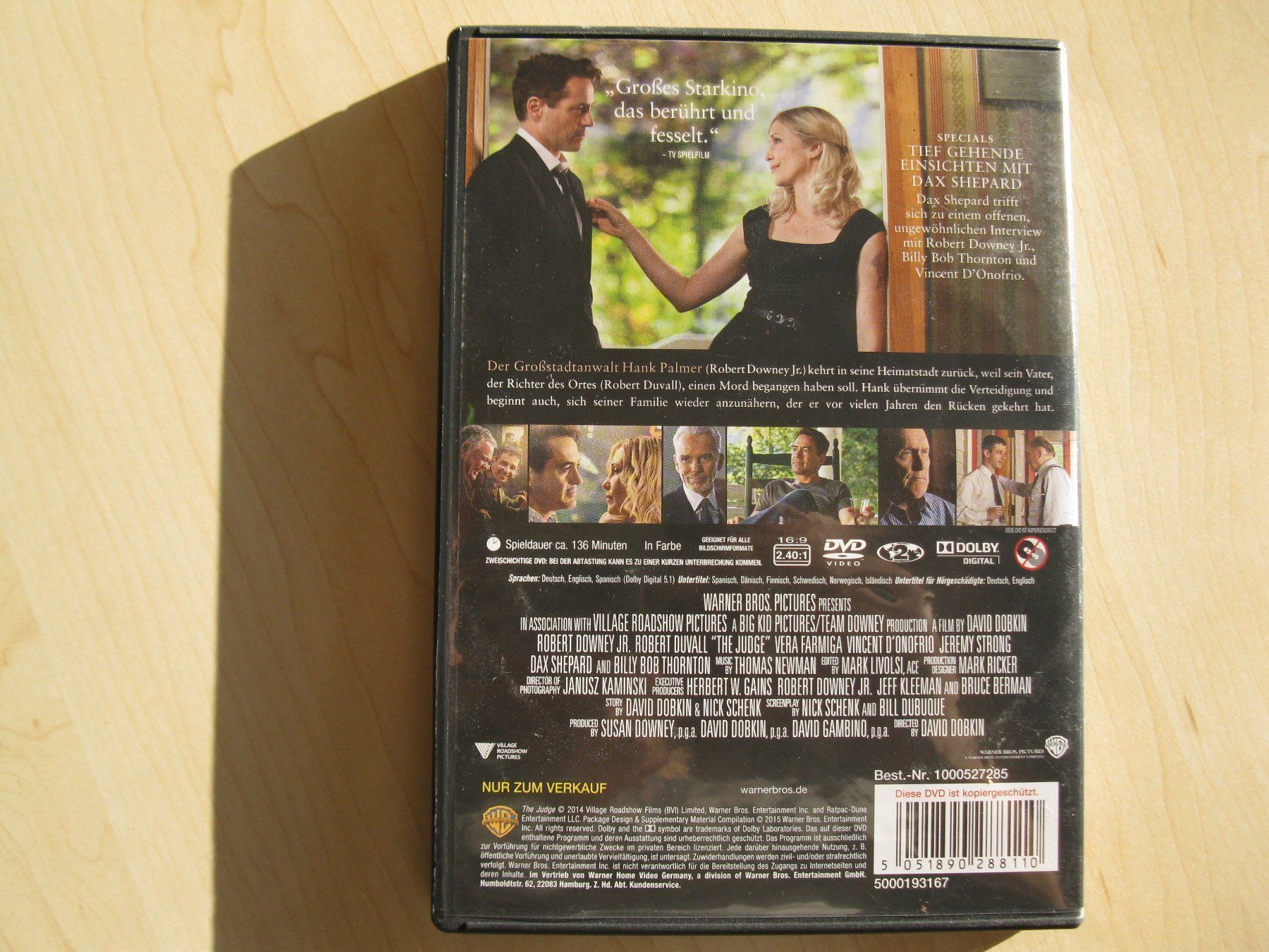 Tutti i DVDs: DVD Der Richter - Robert Downey, Jr., Robert Duvall – Usato da St. Margarethen TG venduto da Schachmatt 1