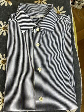 Camicia uomo Massimo Rebecchi a righe blu taglia 41