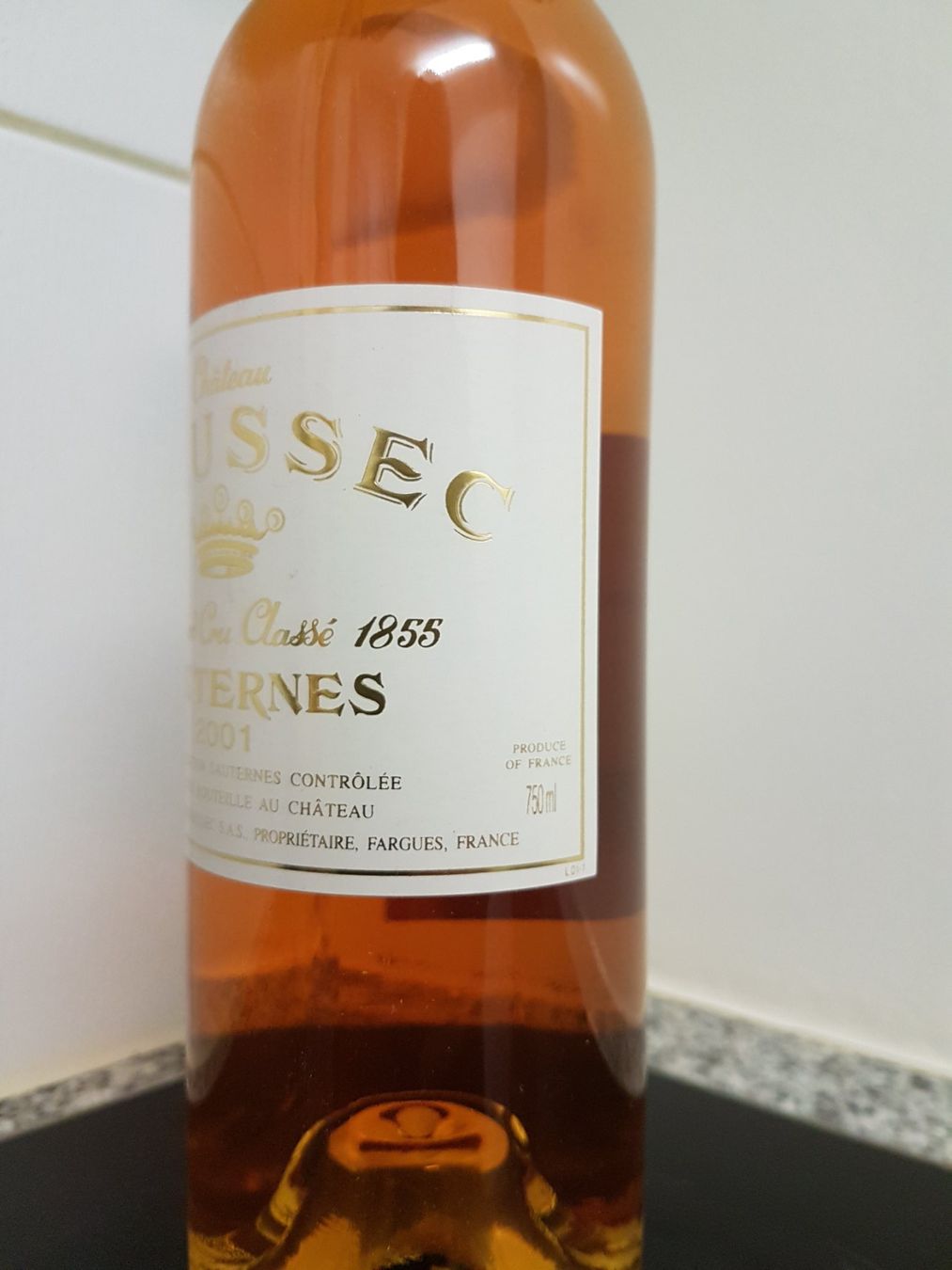 Vino: Château Rieussec 2001  75cl. P99/WS100 – Nuovo (secondo la descrizione) da Grenchen venduto da poggione 4