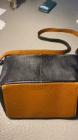Schultertasche aus Leder, Zwei Farben, neu