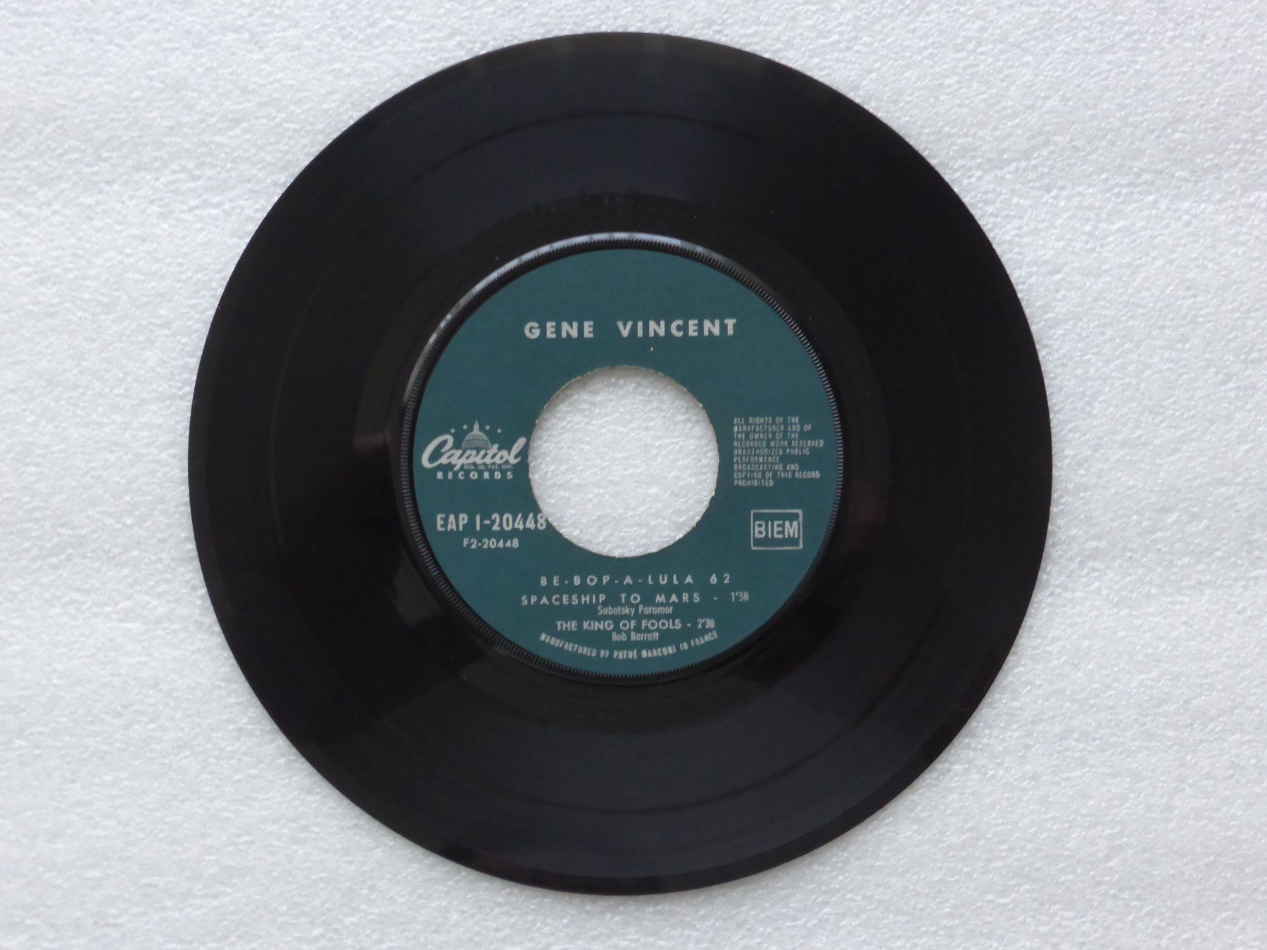 Dischi in vinile: Vinyl Single   EP  GENE VINCENT – Usato da Küssnacht am Rigi venduto da Mondkinder 2