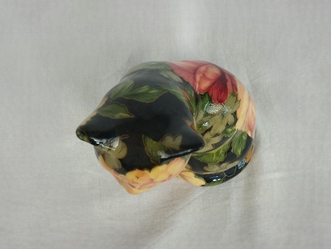 Statuette: Katzenfigur Blumenmuster – Usato da Schübelbach venduto da Restwert_Schubelbach 3