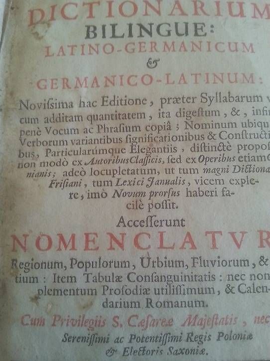 Libri: Dictionarium bilingue 1776 – Usato da St-Barthélemy VD venduto da meal83 2