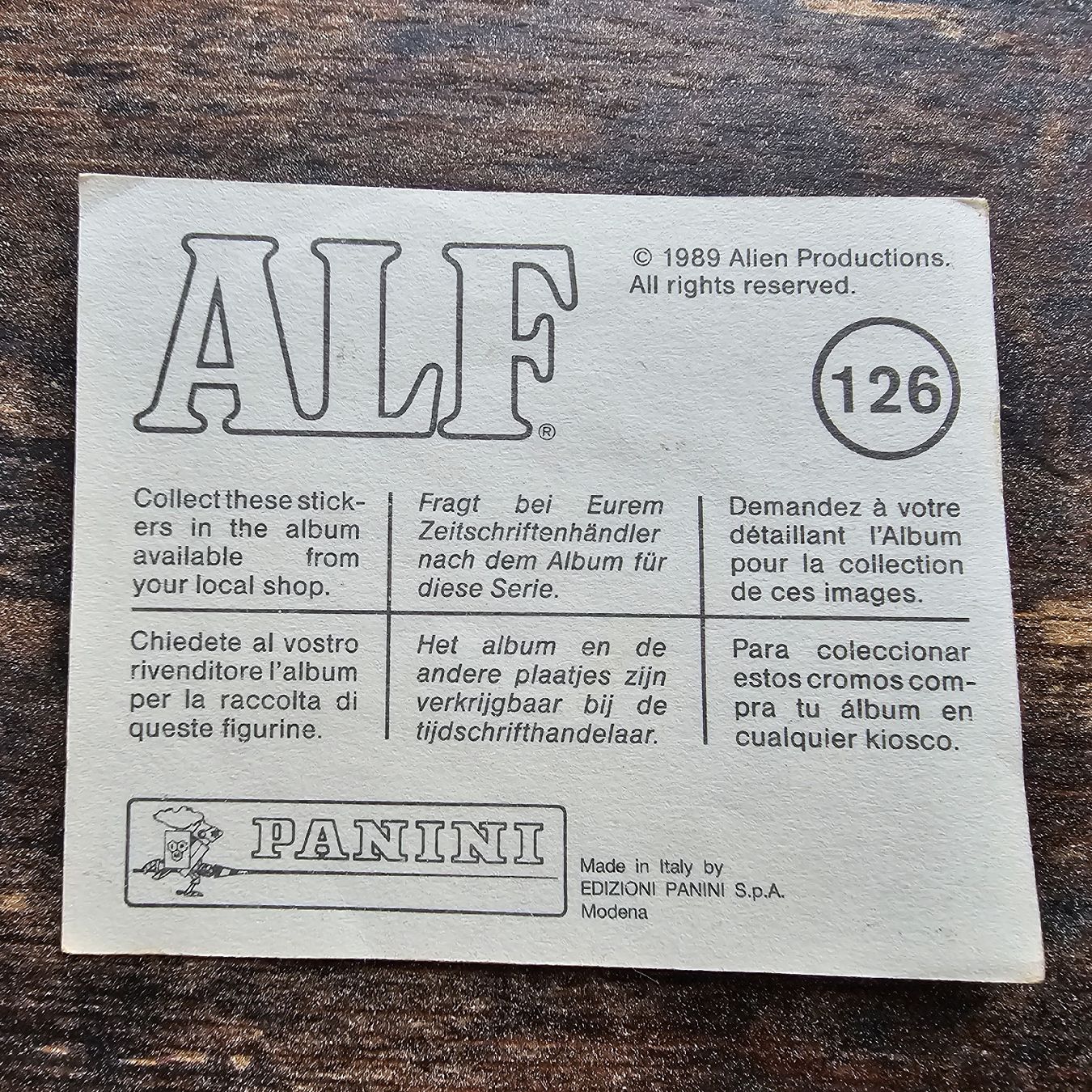 Panini Carte collezionabili: Panini Sammelbild ALF 1989 – Nuovo (secondo la descrizione) da Eiken venduto da Geli_212 1