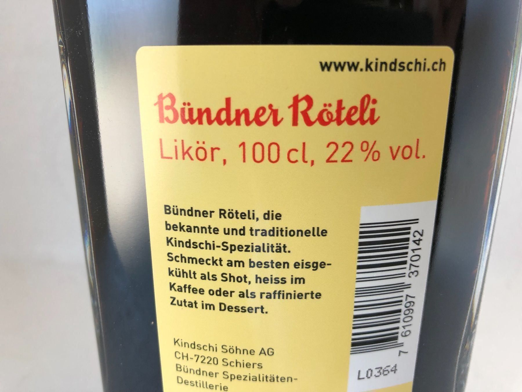 Bevande alcoliche: 1 Liter Bündner Röteli 22 Vol% – Nuovo e nell'imballaggio originale da Wöschnau venduto da Vinsale 2