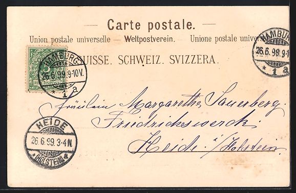 Cartoline postali: Litho Rheinfelden, Storchennestturm, Pan – Usato da Berlin venduto da bartko-reher 1