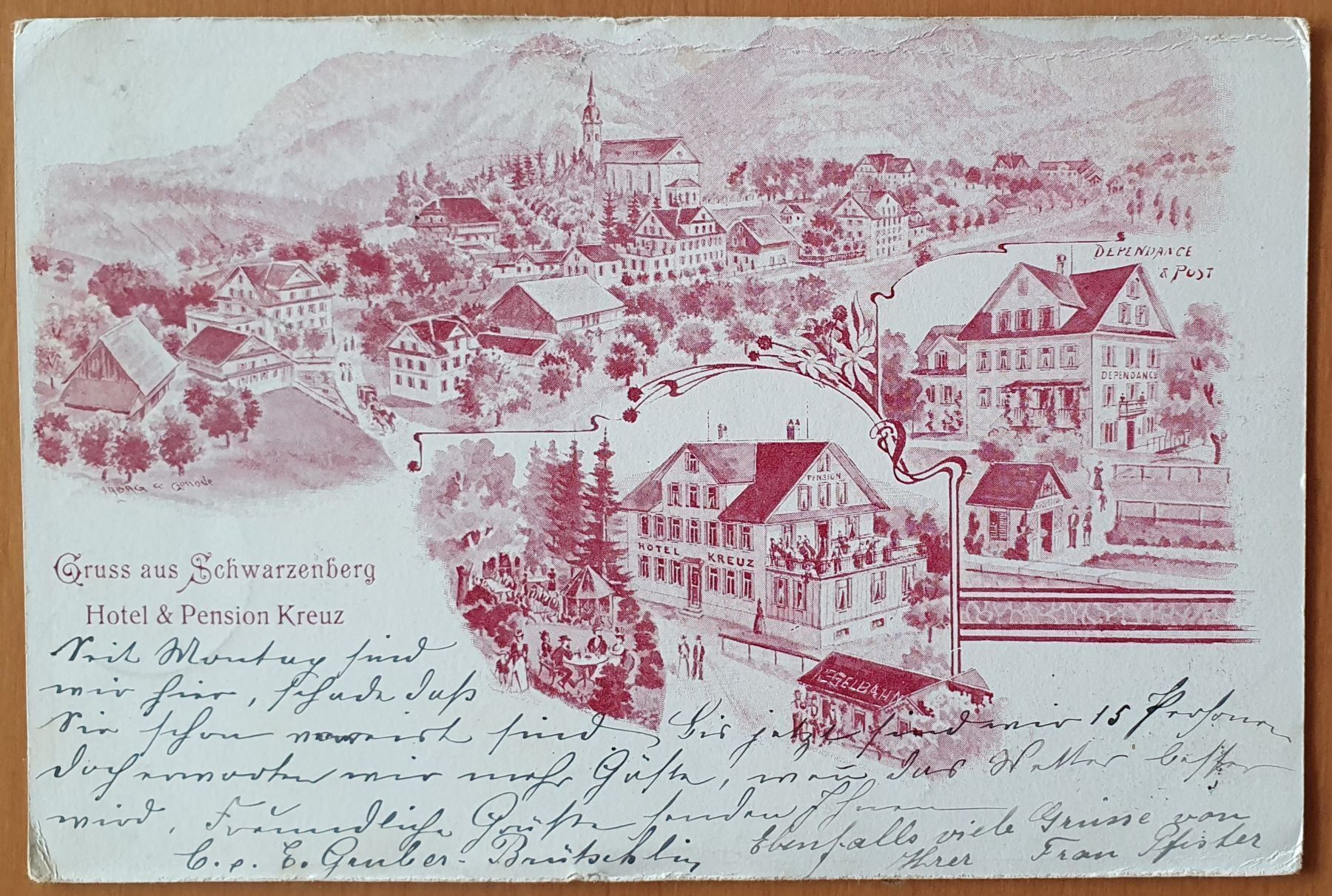 Cartoline postali: Gruss aus Schwarzenberg 1900 – Usato da Kreuzlingen venduto da Rschweiz1