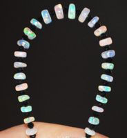Armband L-7543– Äthiopische Welo Opal Rondellen 3,5 bis 5 mm
