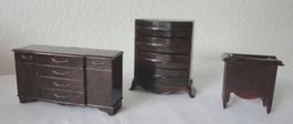 Vintage Puppenhausmöbel Kommoden/Nähmaschine Made USA