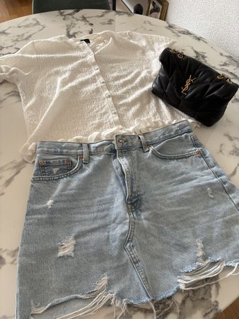 Mini-jupe en jean Mango taille 40