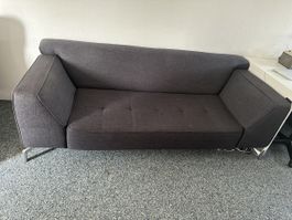 Sofa dunkelgrau Stoff modern Grösse 225cm guter Zustand