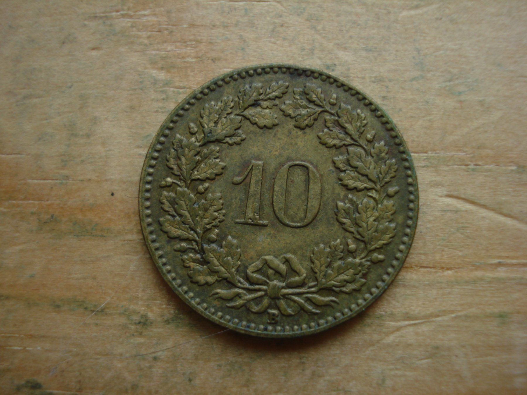 Alle Münzen: (S) 10 Rappen 1919 Messing – Gebraucht aus Erlach von Net-Coins 1