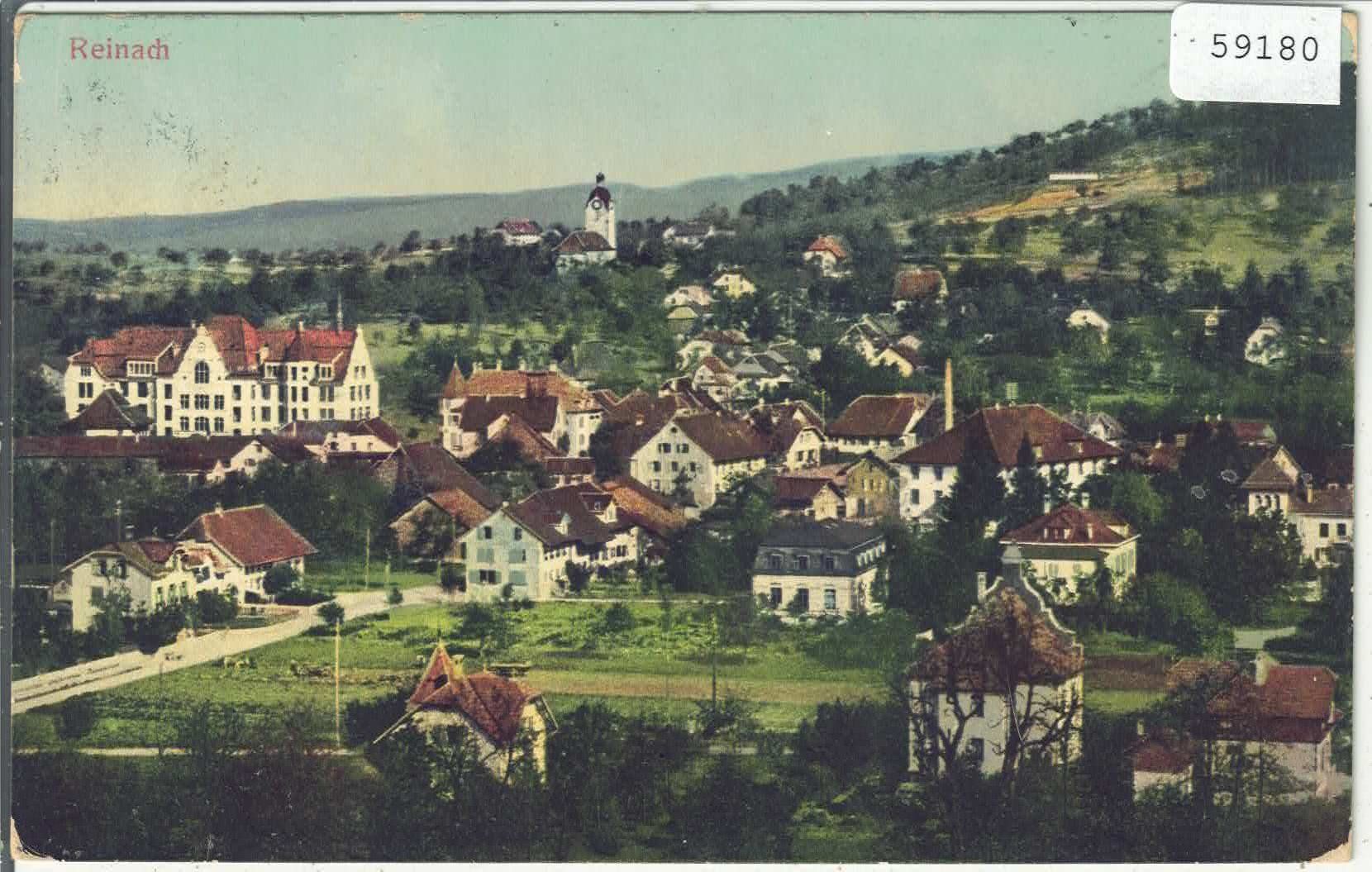 Cartoline postali: Reinach AG - Generalansicht - Litho – Usato da Ettingen venduto da Kartenplanet