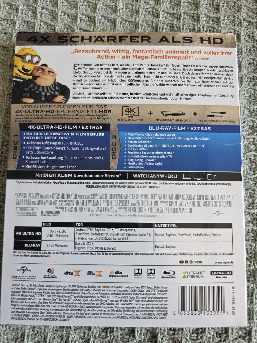 Tutti i DVDs: Ich einfach unverbesserlich 3 - 4K UltraHD + Blu-ray – Usato da Ellikon a d Thur venduto da razzorblog 1