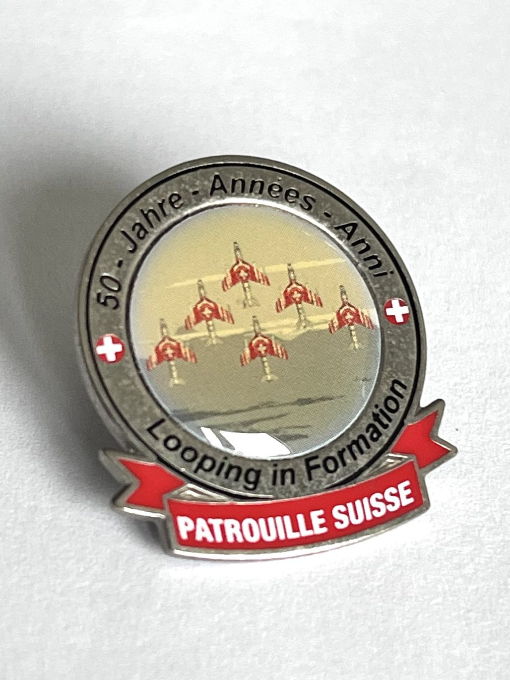 Schweizer Armee Placchette & Badge: Pin Schweizer Armee Patrouille Suisse Colonna – Usato da Kriens venduto da TSCH1