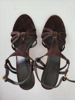Esprit Damen Sandalen, Gr.38 - Wildleder, braun
