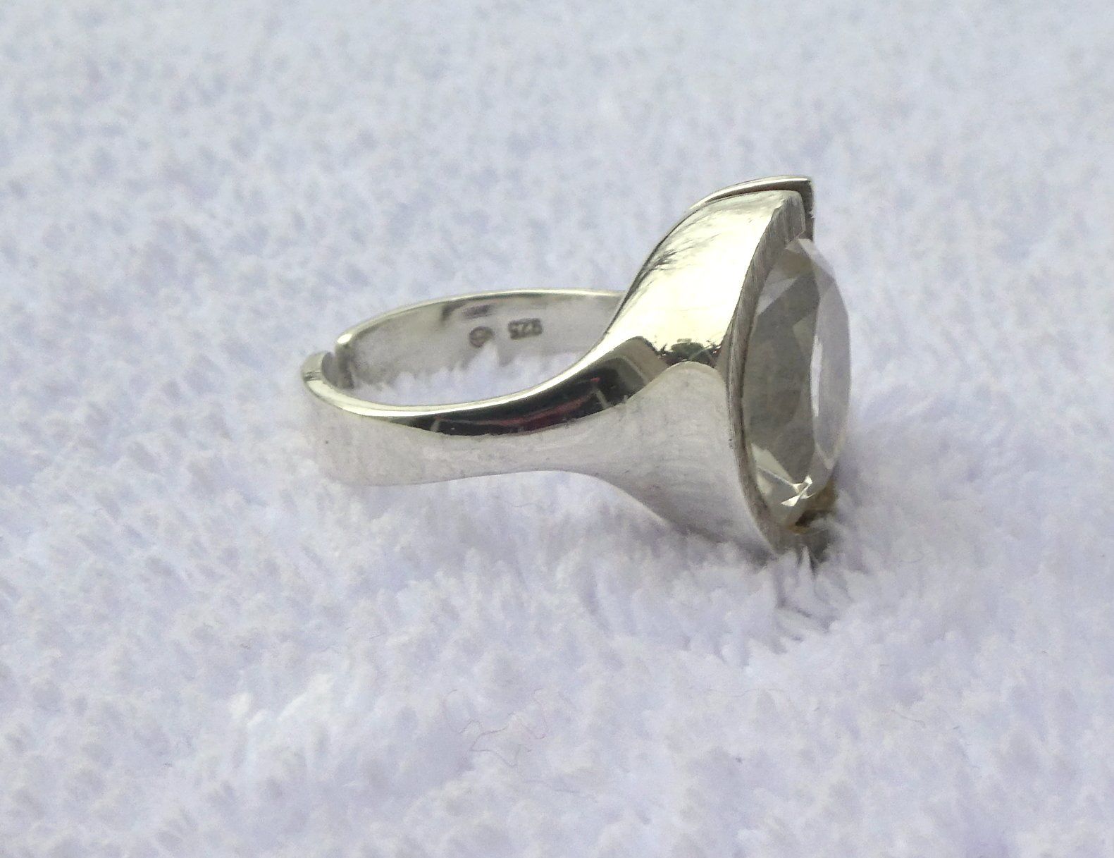 Anelli: Silberring Fingerring Ring 925er Kristall – Usato da Frauenfeld venduto da Astra13