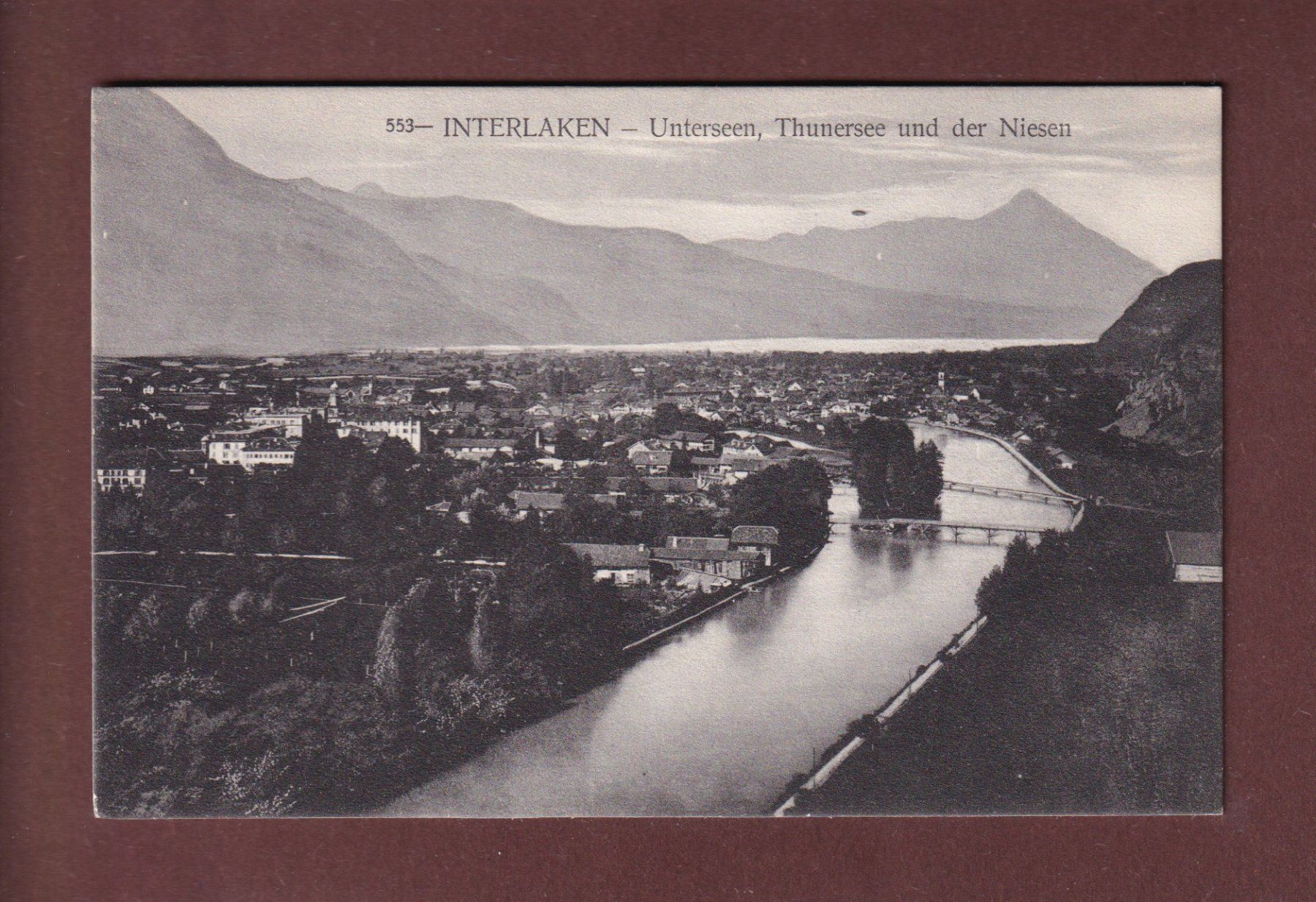 Cartoline postali: INTERLAKEN - Unterseen unter Schnee - 1908 // Eckbug // – Usato da Pully venduto da nicecards-shop