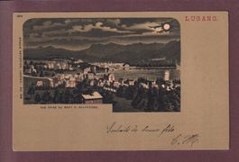 LUGANO - Vue prise du Mont S. Salvatore - Clair de lune 1902
