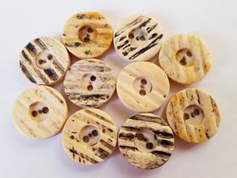 10 grosse Knochen Bein Knöpfe Trachten Trachtenknöpfe 22mm