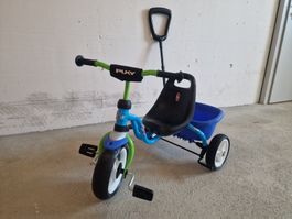 Puky Dreirad Ceety blau/kiwi mit Schubstange wie neu!