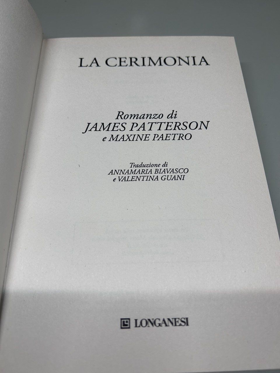 Bücher: James Patterson e Maxine Paetro - "La cerimonia" – Gebraucht aus Giubiasco von LorisVale 7