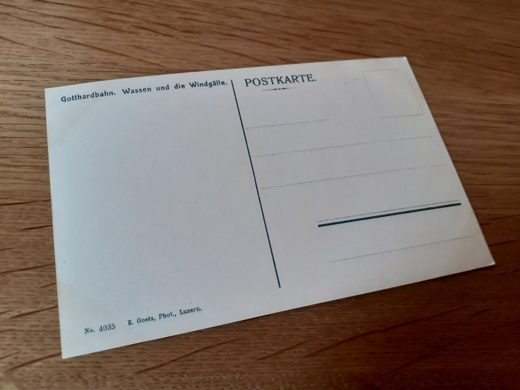 Cartoline postali: GOTTHARD BAHN - WASSEN und die WINDGAELLE – Usato da Winterthur venduto da Ornyx7 1