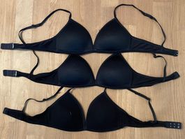 3 schwarze C&A BH - Gr. 75 A - guter Zustand