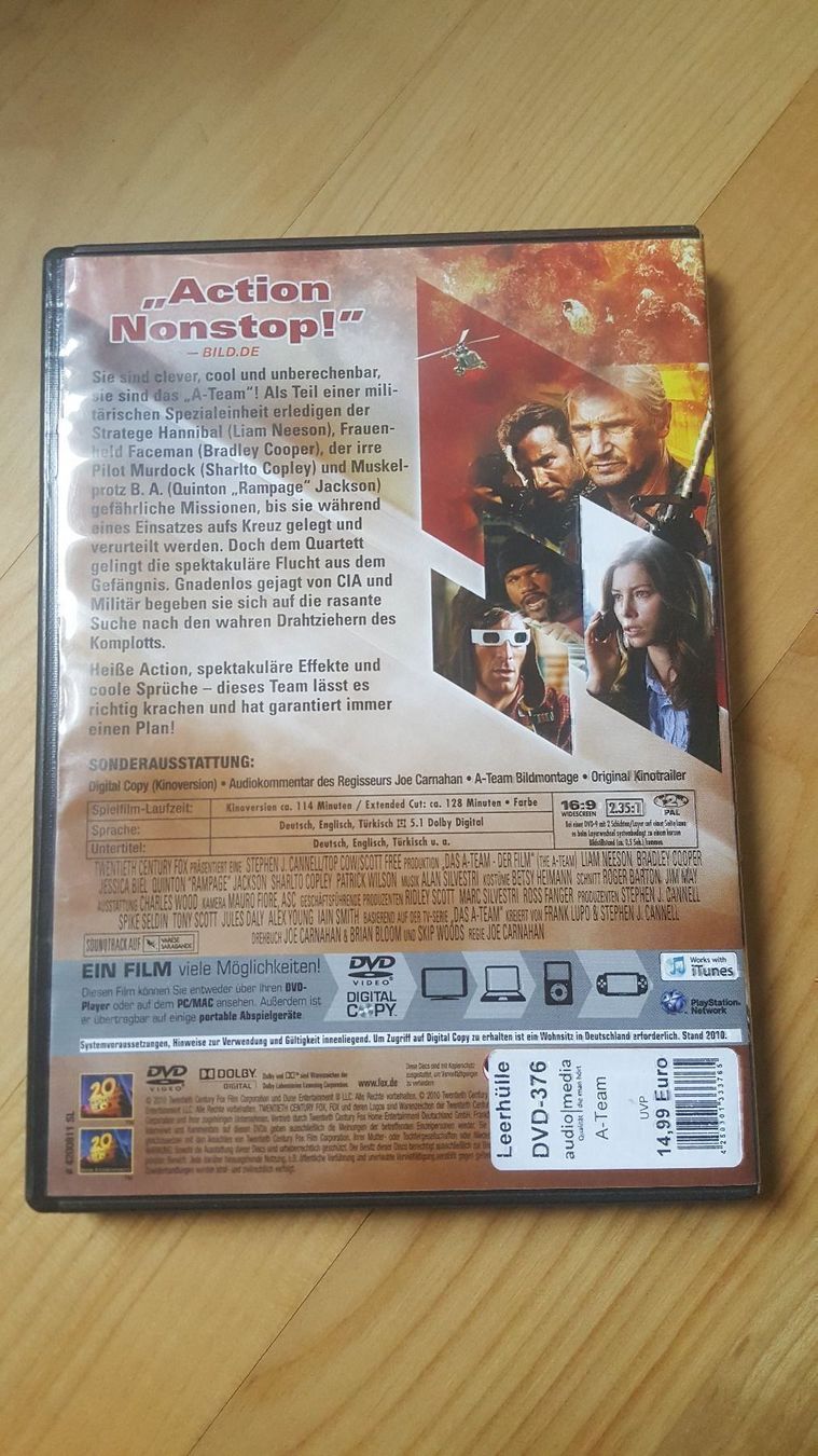 Tutti i DVDs: DVD Das A-Team der Film – Usato da Dierikon venduto da sanpaplo 1