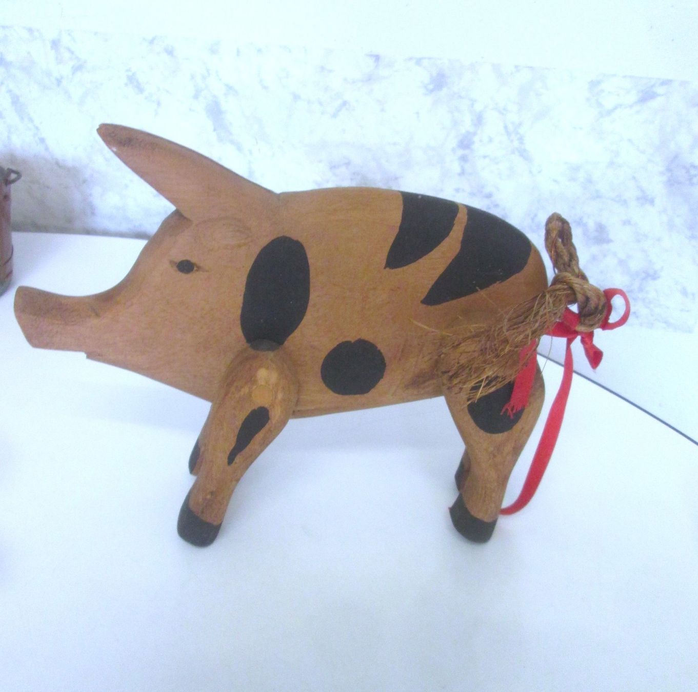 Figurines: Holzschwein, Vintage – D'occasion à Sementina par babucia