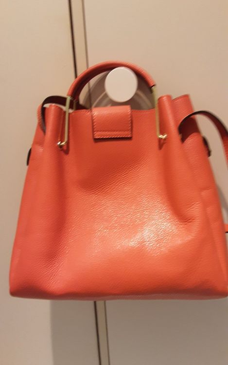 Sac main bandouli re neuf Lucca Baldi cuir orange Acheter