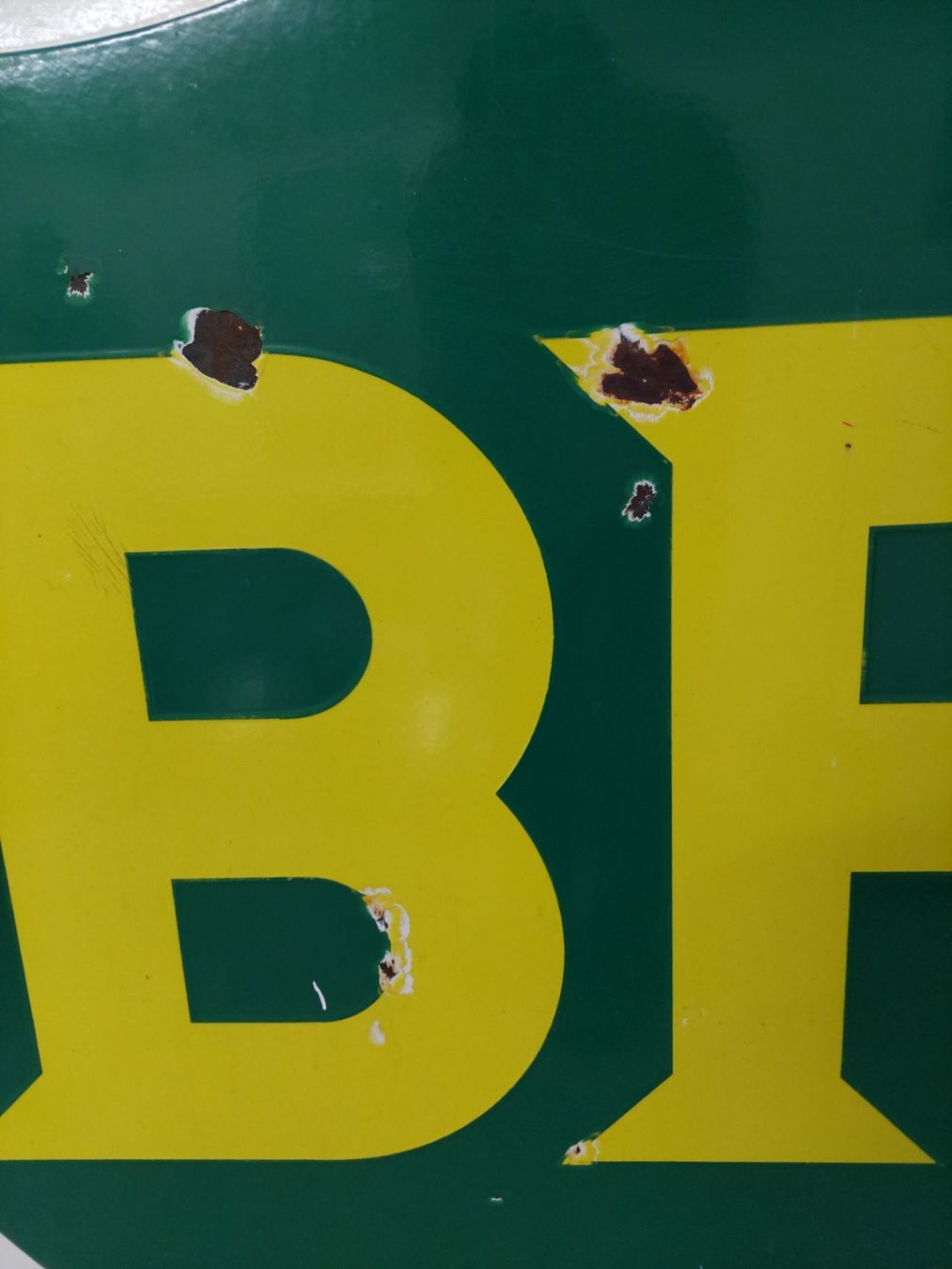 Insegne: Doppelseitiges BP Schild – Usato da Siblingen venduto da rantiques 1