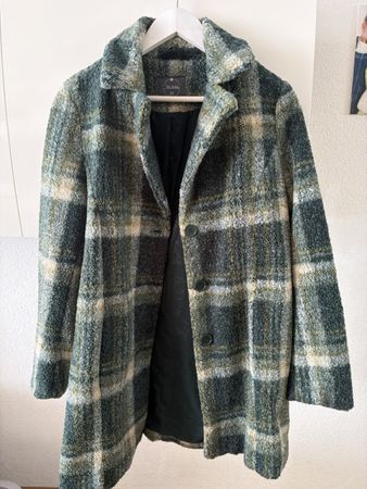 Mantel Multiblu kariert grün Grösse 36 guter Zustand