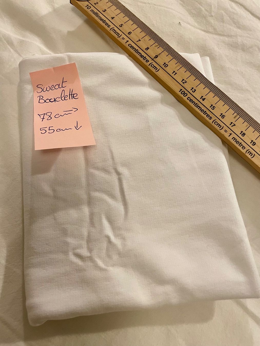 Tessuti: Sweat Bouclette Blanc petit – Nuovo (secondo la descrizione) da Uetikon Am See venduto da geraldinezh17