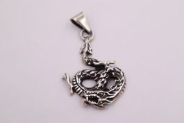 Drache Schmuck Anhänger Silber - 925 Sterling Silber