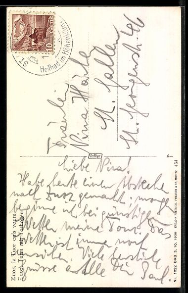 Cartoline postali: AK Zuoz, Turm mit Torbogen – Usato da Berlin venduto da bartko-reher 1