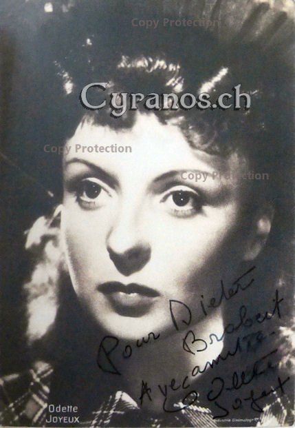 Autogramme: Odette Joyeux (1914-2000) Schauspielerin - Autogramm – Gebraucht aus Dietikon von cyranos.ch