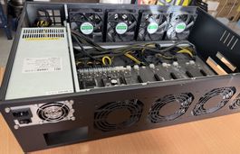 Mining Rig Gehäuse für 8: CPU i5, 4GB RAM, 64GB SSD